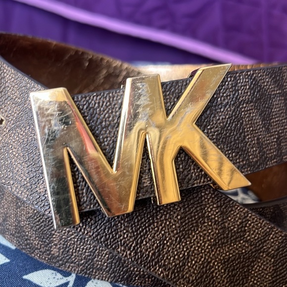 Michael Kors Brown logo patterned belt Size L - Picture 2 of 7